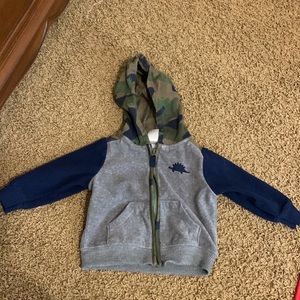 Carters 6m boy zip up hoodie